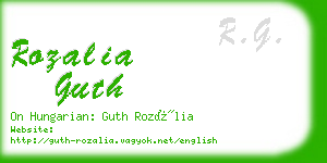 rozalia guth business card